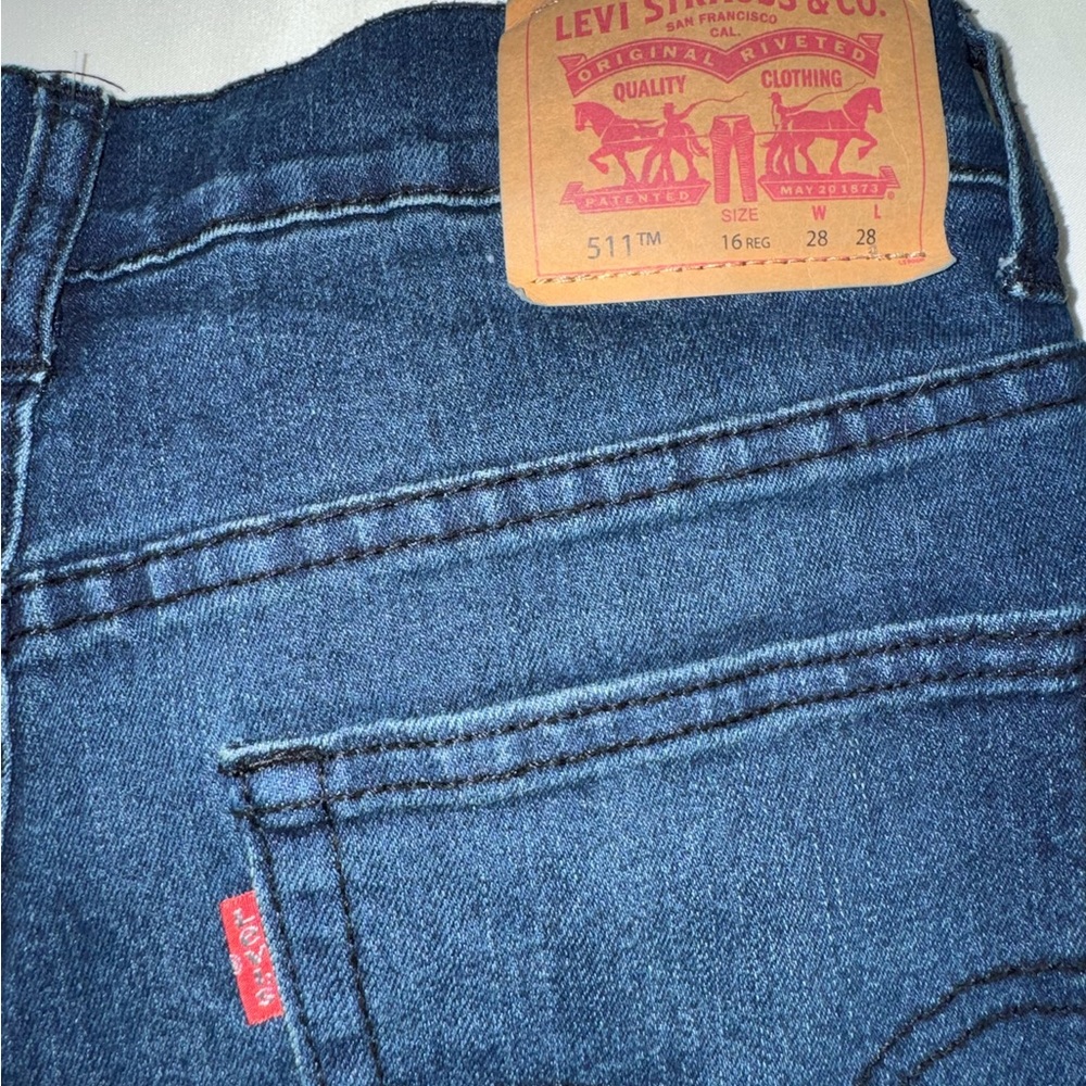 Levi's Girl's 511 Slim Skinny Jeans Size 16 - Picture 6 of 7